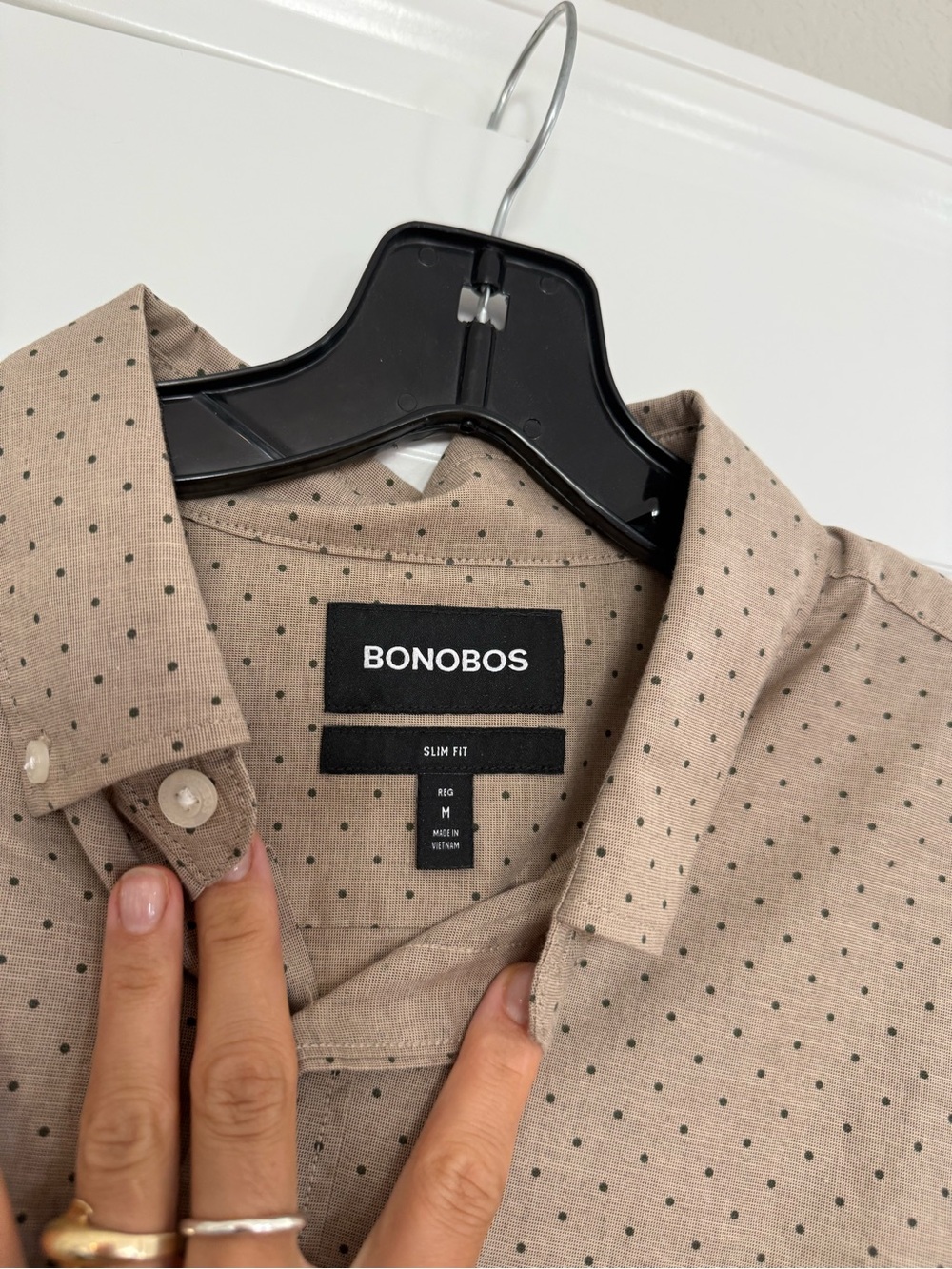 Bonobos Slim Fit Micro Dot Button Down Shirt Men’s Medium